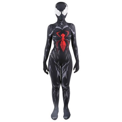 Black Widow Venom Jumpsuit Spider-Woman Cosplay Costume Halloween costume X’mas birthday Valentine’s day gift toys