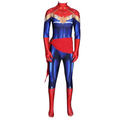 Carol Danvers Captain Marvel Jumpsuit Cosplay Costume Halloween x'mas christmas birthday gift toys party make-up outfit