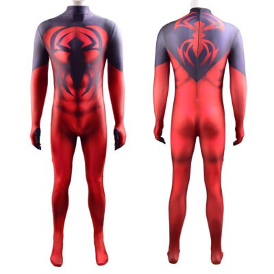 Scarlet Spider Costume Kaine Parker Hooded Jumpsuit Cosplay Halloween costume Xmas birthday Valentine’s day gift toys comic-con outfit