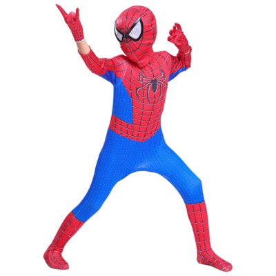 Kids Spider-man jumpsuit bodysuit red superhero cosplay costume Halloween costume x'mas christmas birthday gift toys party make-up outfit