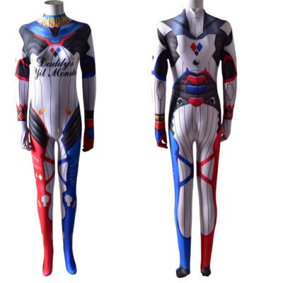 Game Overwatch D.VA Harley Quinn Cosplay Costume-Suicide Squad Costume Halloween X'mas Valentine's day birthday gift comic-con game outfit