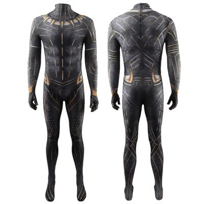Black Panther Jumpsuit Killmonger Superhero Cosplay Costume Halloween x’mas christmas birthday gift toys party make-up outfit