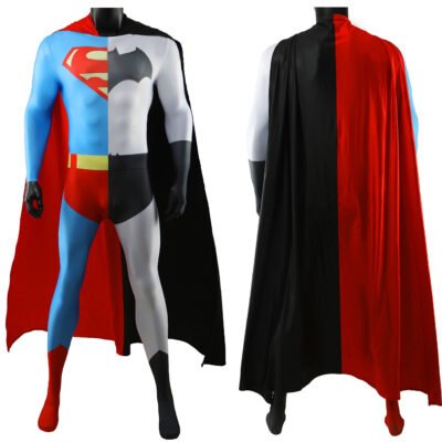 Superman & Batman Combined Cosplay Costume Halloween x’mas christmas birthday gift toys party make-up outfit