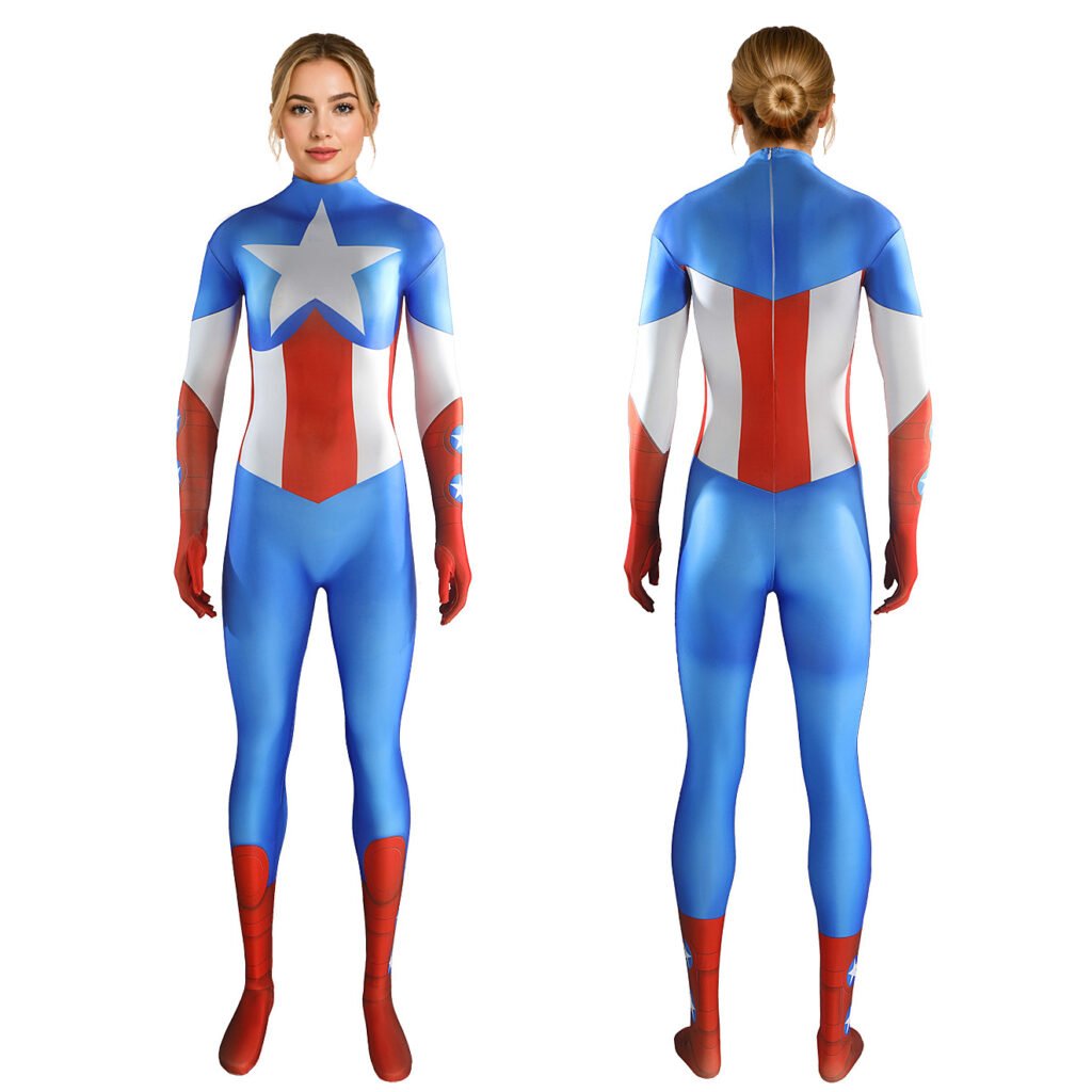 Female Captain America Cosplay Costume Halloween x’mas christmas birthday gift toys party make-up outfit